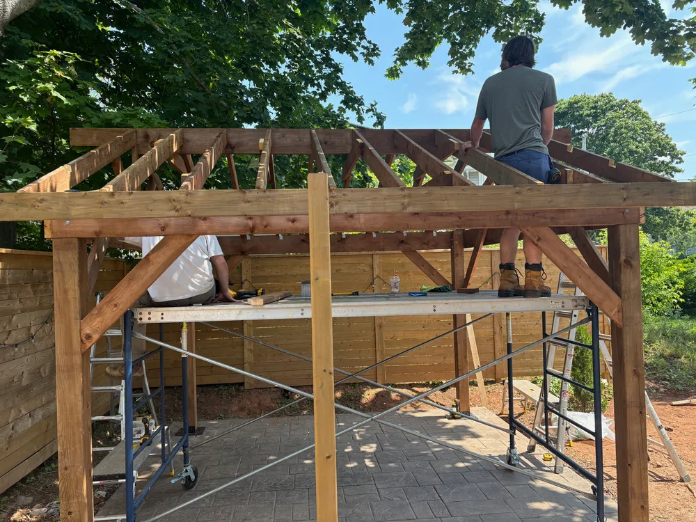 Pavilion roof structure